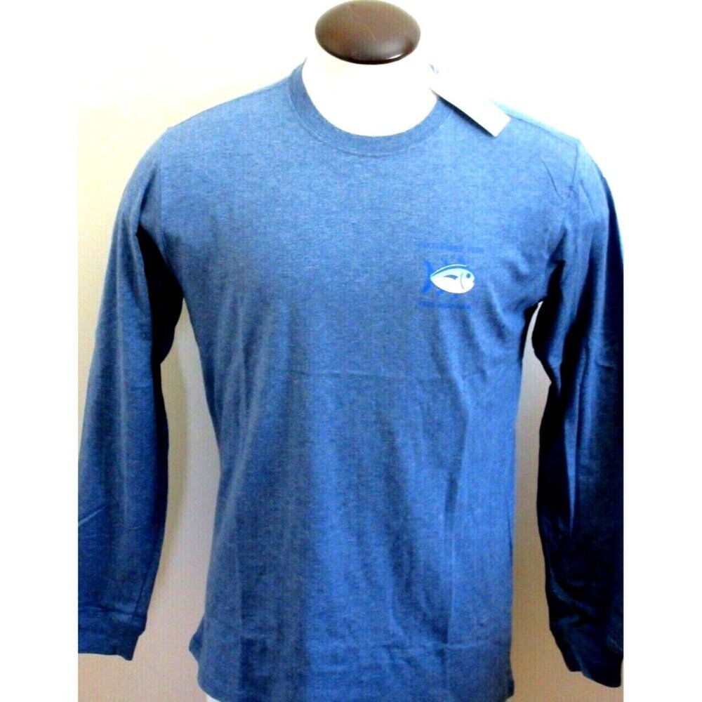Men's Southern Tide Long Sleeve Skipjack Fishing Seven Seas Blue T shirt Medium - Picture 2 of 5